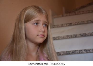 Close Portrait Blonde Adorable Girl Stock Photo Shutterstock