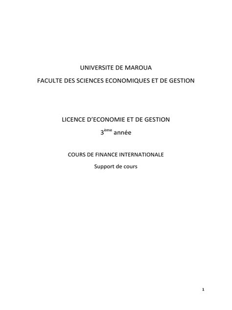 Cours Finance Pdf