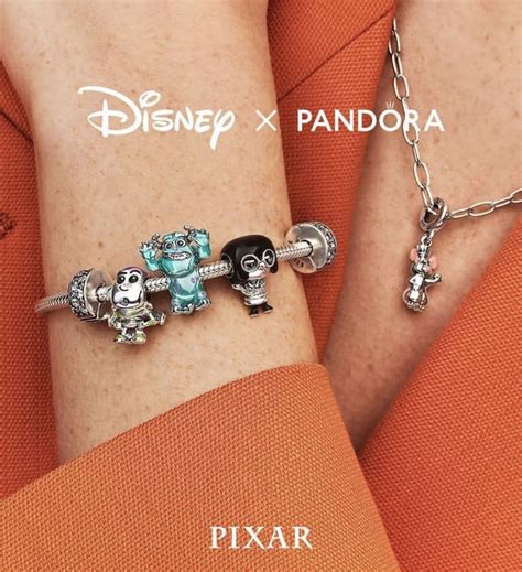 Pandora Disney Pixar Remy Dangle Charm Bedels Armband Emaille