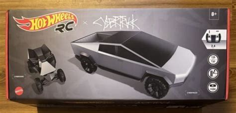 Mattel X Hot Wheels Tesla Cybertruck Cyberquad Rc Kit Silver Gyd New