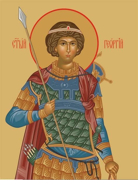 Святой Георгий | Святой георгий, Фрески, Холст