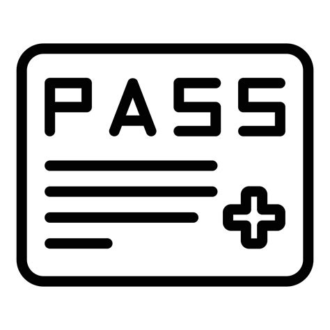Medical pass icon outline vector. Passport health 15099496 Vector Art