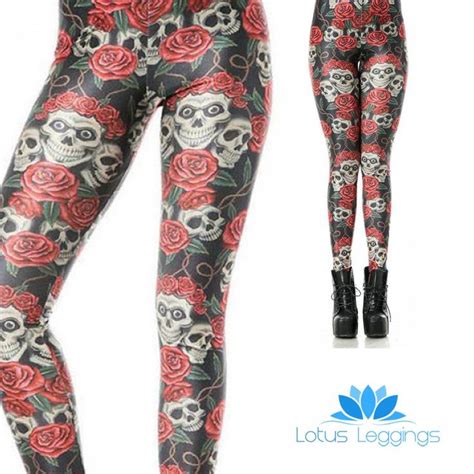 Skulls And Roses Leggings 50 Sale For A Limited Time Free Shipping