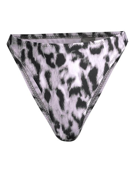 Buy Norma Kamali Luca Leopard Bikini Bottom Abstract Lines At 60 Off