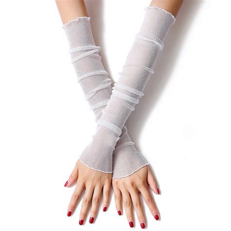 Нарукавники мітенки рукава съемные женские митенки білий one size (7-64 ...