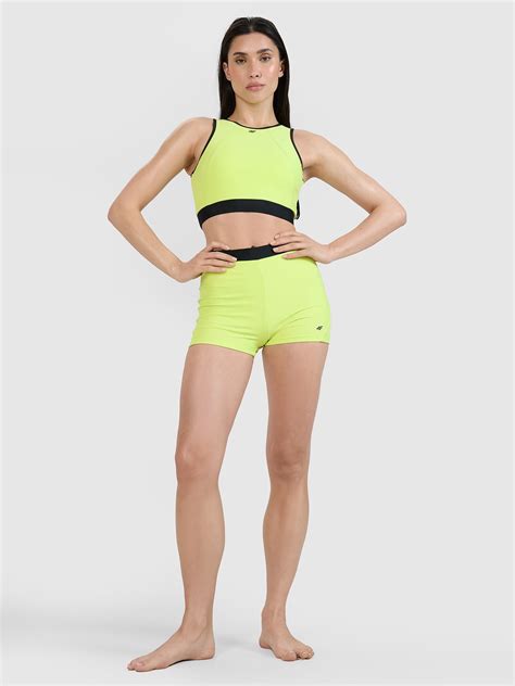 Góra od bikini damska zielona 4F Odzież obuwie i akcesoria sportowe