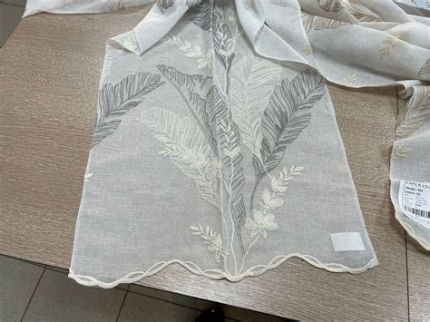 Восхитительный тюль лён с вышивкой «Растительность», В315 в интернет ...