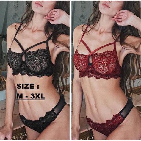Jual Sexy Lingerie Bra Set Tanpa Kawat Bw Merah L Jakarta Utara Variation Shop Center