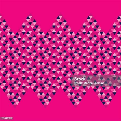 Trendy Seamless Pattern Designs The Shapes Of Zigzags Made Of Triangles Stock Illustration