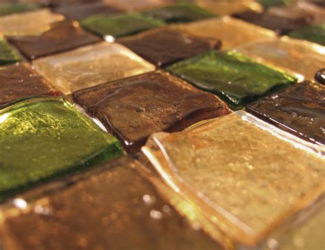 Fuoco P24259 Jade And Brown Designer Murano Glass Italian Mosaic Tiles