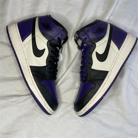 Jordan 1 court purple Size 5.5 youth or womens... - Depop