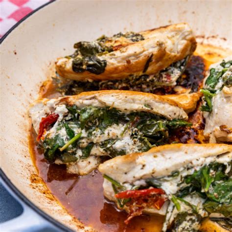 Easy Spinach And Feta Stuffed Chicken Breasts Scrummy Lane