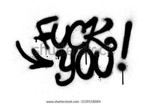 Graffiti Fuck You Text Sprayed Blackのベクター画像素材ロイヤリティフリー