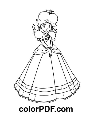 Бумага Марио Принцесса Дейзи – Раскраски и книги в формате PDF