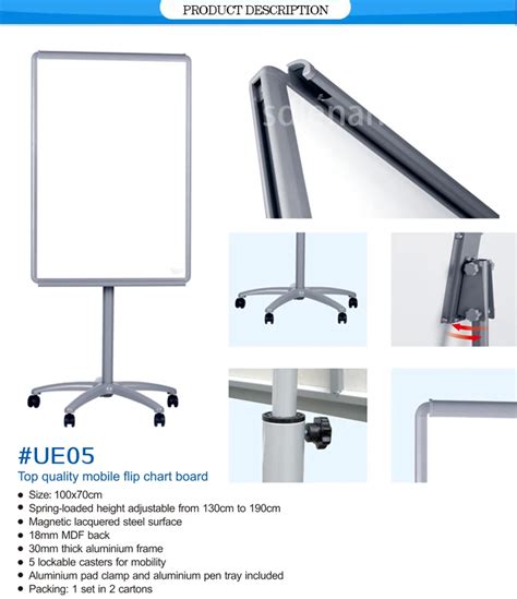 Oem Office Aluminum Frame Flip Chart Bulletin Magnetic Movable Whiteboard With Wheel Stand Buy