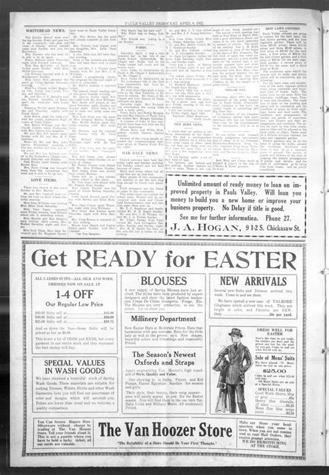 Pauls Valley Democrat Pauls Valley Okla Vol 18 No 4 Ed 1