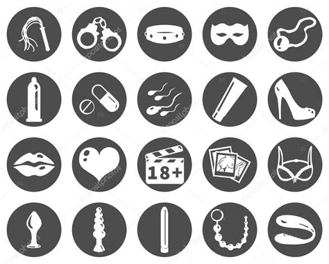 Vector Set Of Sex Shop Icons Stock Vector Nikiteev