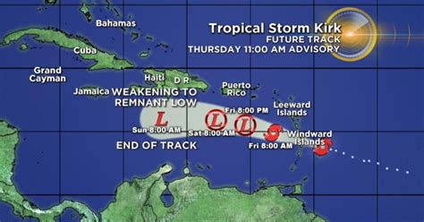 Tropical Storm Kirk Moves Into Eastern Caribbean Sea CBS Miami