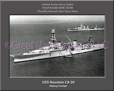 USS Houston CA 30 : Personalized Navy Ship Photo ⋆ Personalized US Navy ...