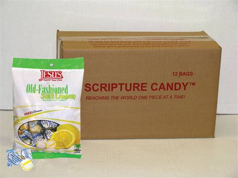 Old Fashioned Soft Lemon Scripture Candy Case Christian Candy Scripture Candy