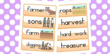 The Farmer And His Sons Word Cards Teacher Made Twinkl