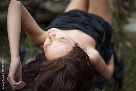Nude Beautiful Russian Girl Model Nature Foto De Stock Adobe Stock