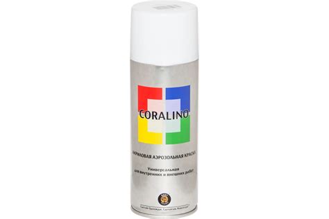 Аэрозольная краска CORALINO RAL9003 Белый Глянцевый С19003 - выгодная ...