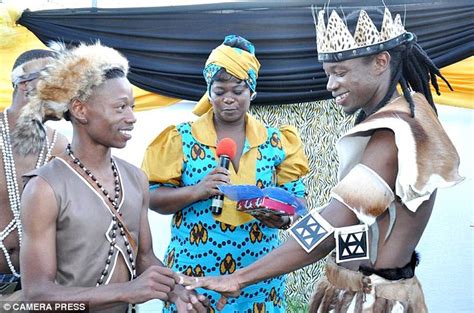 Africas First Traditional Gay Wedding Men Make History As They Marry In Full Tribal Costume