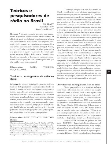 Pdf Te Ricos E O R Dio Que Completou Anos De Exist Ncia No