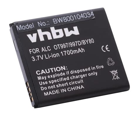 Vhbw Batterie Compatible Avec Alcatel One Touch OT 997 OT 997D OT 998