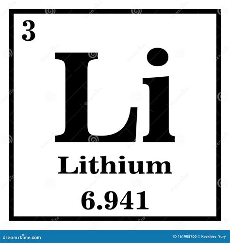 Lithium Periodic Table of the Elements Vector Stock Vector ...