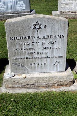 Richard A Abrams M Morial Find A Grave