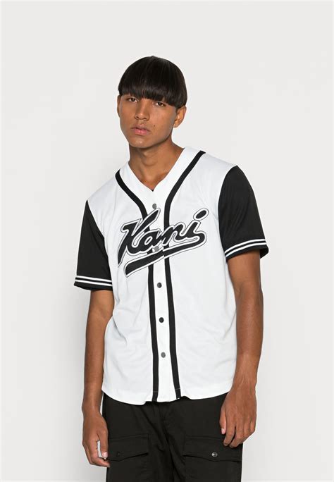 Karl Kani Varsity Block Baseball Unisex T Shirt Print Whiteblack