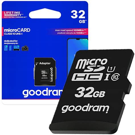 Goodram Microcard Gb Karta Pami Ci Micro Sd Hc Uhs I Klasa Adapter