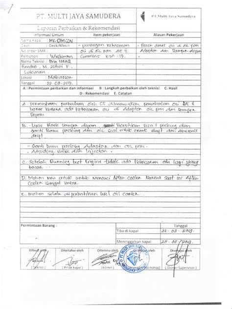 Laporan Perbaikan Dan Rekomendasi Pdf