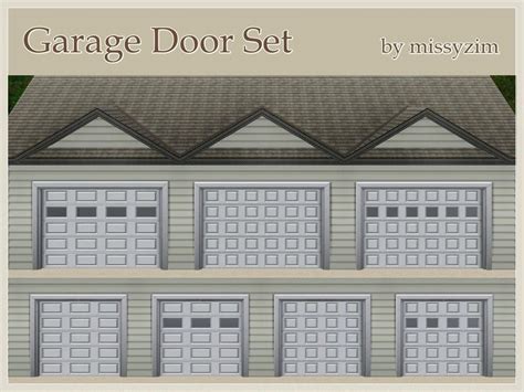 Missyzim S Garage Door Set Garage Doors Sims House Plans Garage