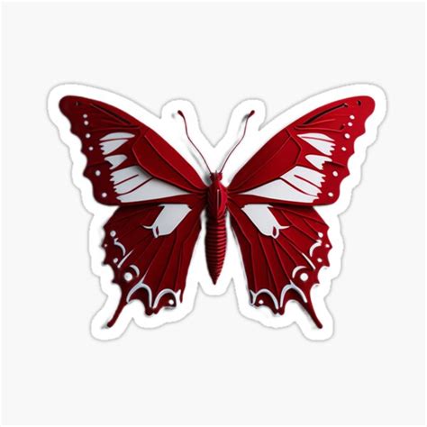 Red Butterfly Sticker By Sorianna Choate Artofit