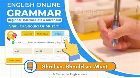 Shall Vs Should Vs Must Exercises With Answers Levels Grammar Quiz