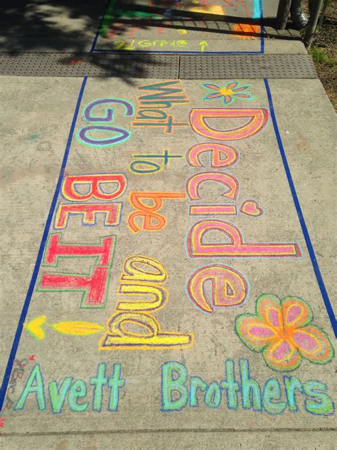 Avett Brothers chalk art. | Avett brothers, Avett brothers lyrics