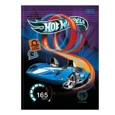 Caderno Brochura Tilibra Hot Wheels A Folhas Art Pel