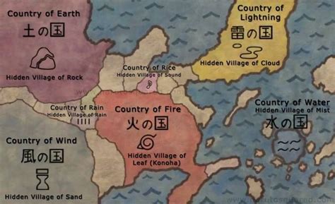 Naruto World Map Pinterest