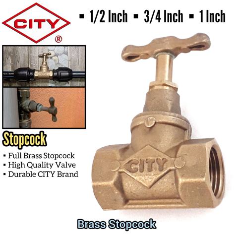 City Brand Brass Stopcock Inch Inch Inch