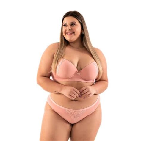Conjunto Plus Size Lingerie Calcinha E Suti Bojo Shopee Brasil
