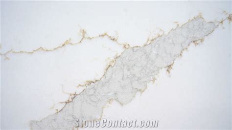 Calacatta Idillio Quartz Slabs From Vietnam Factory From Viet Nam