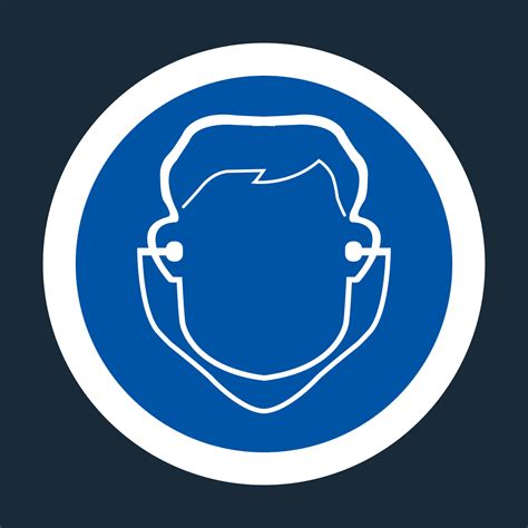 symbol wear ear plug sign  black backgroundvector illustration