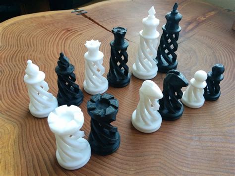 Spiral Chess Set By Bigbadbison Thingiverse D Printing Business