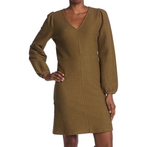 Madewell Dresses Madewell Texture Thread Balloon Long Sleeve