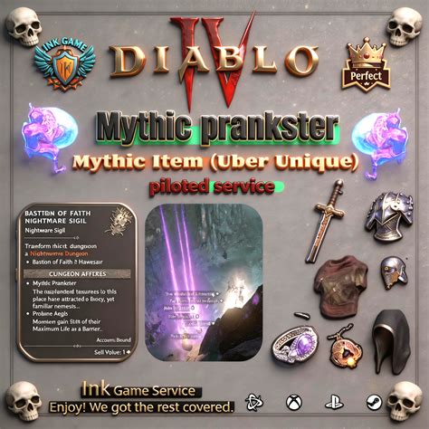 🔥 Diablo 4 Season 13 🔥Mythic Prankster Dungeon Run (1 Mythical Item + 1