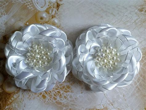 Банты канзаши своими руками школьные бантики, мк, мастер класс