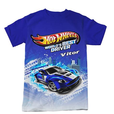 Camiseta Hot Wheels Degrad Azul Aston Martin Elo